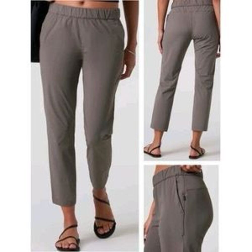 Vuori Miles Ankle Pant Chia Women’s Sz Medium Stretch Zip Pocket Activewear